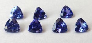 Tanzanite naturelle Trillion 7mm Faceted - Loose Tanzanite Tillion Cut Top Quality - Product Image 6
