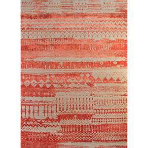 พรมขนสัตว์และไหมไผ่ถักมือสีเบจและสีน้ำตาลลายเรขาคณิต สำหรับห้องนั่งเล่นที่บ้านและรถยนต์ รุ่น Error Project-Esk-663 - Product Image 1