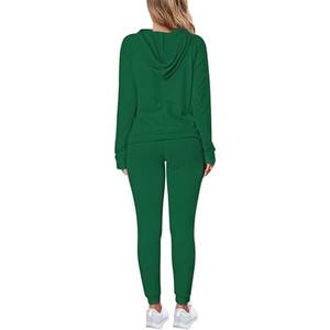 Ensemble de survêtement pour femmes de marque privée Ensemble de jogging et sweat à capuche surdimensionné en 100% coton Survêtement grande taille couleur avec logo personnalisé pour femmes - Product Image 3
