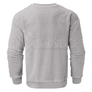 Sudadera de Primavera de moda hecha en el mejor Material Color personalizado Superventas Hombres Sherpa sudadera Over Size Pullover - Product Image 3