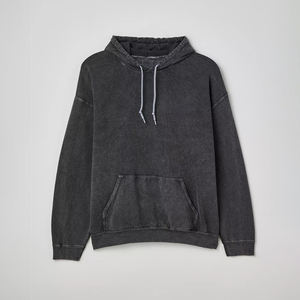 Sweat à capuche pour homme surdimensionné délavé à l'acide Streetwear Vintage Blanks Drop Shoulder Pull à imprimé graphique personnalisé Faded OEM Hoodies - Product Image 2