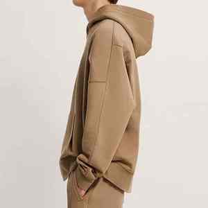 Sweats à capuche pour hommes solide couvre-chef à capuche femmes Couple décontracté Hip Hop Streetwear à capuche couleur marron clair à capuche - Product Image 2