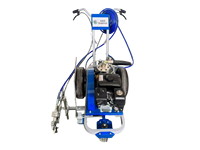 Machine professionnelle de marquage routier à peinture froide sans air, type diaphragme, pompe moteur Honda 6,5 CV, pistolet de pulvérisation unique, certifiée CE