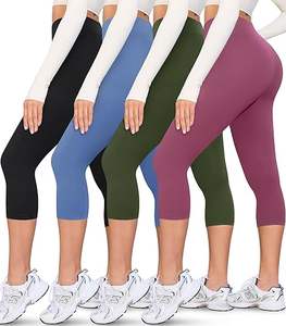 High Quality Short <b>Leggings</b> for Women Tummy Control Yoga Pants for Workout Running Athletic Women's <b>Leggings</b> - Product Image 2