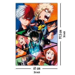 โปสเตอร์อนิเมะมายฮีโร่อะคาเดเมียมีภาพประกอบตัวละคร - Product Image 1