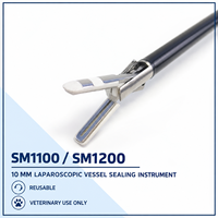 YYF SM1100 Instrument de scellement vasculaire laparoscopique vétérinaire réutilisable de 10 mm et 37 cm avec morsure droite à double ouverture