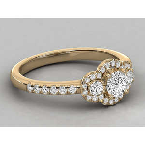 Bague pour femme en or 9 carats avec diamant solitaire cultivé en laboratoire - Product Image 1