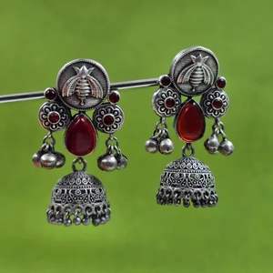 Pendientes de Plata Oxidada Vintage, Joyería Bohemia Hecha a Mano, Regalo para Ella - Product Image 2