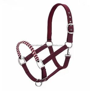 Produits équestres pour chevaux en gros, licol et longe western, couleurs vives, licol en nylon pour chevaux, licol tressé personnalisé - Product Image 5