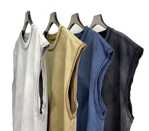 Débardeurs délavés à l'acide de rue surdimensionnés pour hommes personnalisés débardeurs respirants de mode d'été débardeurs débardeurs streetwear en coton 2025 - Product Image 5