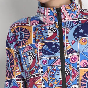 Chándal con estampado de cremallera para mujer al por mayor personalizado para correr en el gimnasio y ropa informal conjunto de 2 piezas chándales con cremallera para mujer - Product Image 2