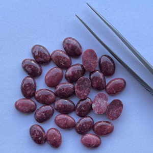 พลอยสีชมพูแดงธรรมชาติ10มม. 20มม. ทรงแบนราบเรียบปรับเทียบ cabochons จากผู้ผลิตขายส่งราคา alibaba ปกติ - Product Image 2