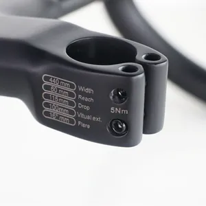 <span class=keywords><strong>Manillar</strong></span> de Bicicleta de Fibra de Carbono con Cableado Interno <span class=keywords><strong>Integrado</strong></span> de 28.6/31.8mm para <span class=keywords><strong>Gravel</strong></span> - Product Image 2