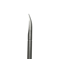Medistar Pousse-cuticules professionnel double face en acier inoxydable durable avec logo personnalisé, brosse à ongles et pédicure