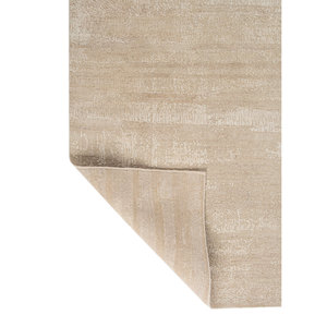 Alfombra de Lana y Seda Entropy Ivory Anudada a Mano AKWS-3031, Alfombra Rectangular de Color Sólido para Sala de Estar, Alfombra de Yute para Pasillo - Product Image 5