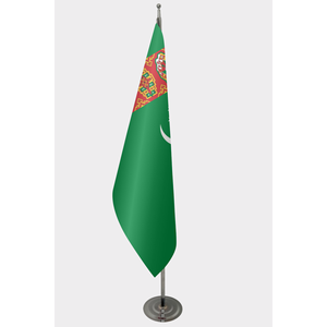 Drapeau officiel de l'intérieur du Turkménistan - Product Image 1