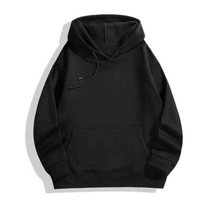 Vêtements d'hiver décontractés avec des sweats à capuche en coton 100% pour hommes et femmes, élégants, confortables, basiques, à motif uni - Product Image 5