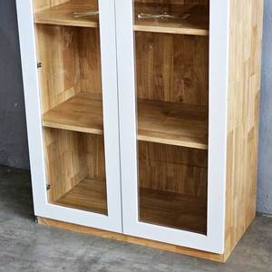 Modern 4-Tier Wooden THS68041 File Cabinet with Lockable <b>Glass</b> Door High Elasticity Rubberwood Material - Product Image 6