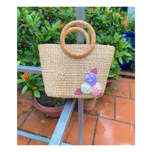 Water Hyacinth Bag Vietnam Craft Handbag, <b>Sea</b> <b>Grass</b> Water Hyacinth, Bamboo, Rattan Summer Beach Bag <b>Basket</b> Bag Sedge - Product Image 6