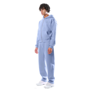 Tracksuit High-Quality Fabric and Comfortable <b>Perfect</b> for Daily Wear Full Sleeves Durable Zipper Oversized <b>Fit</b> Cotton Tracksuits - Product Image 3