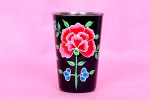 Barres de verre peintes à la main de couleur personnalisée, ensemble de service de boissons en métal en acier inoxydable de style moderne pour la maison ou le restaurant - Product Image 6