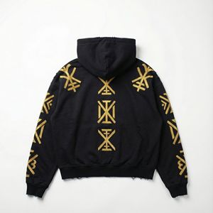 Sudadera con Capucha Premium para Hombre, Estilo Regal, Personalizada, Bordada, de Algodón Grueso, con Diseño Gráfico, Estilo Vintage, Corta - Product Image 2