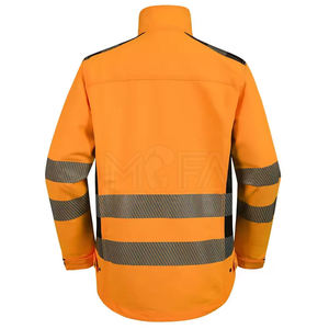 Chaqueta DE SEGURIDAD reflectante de alta visibilidad Ropa DE TRABAJO impermeable y resistente al viento para construcción, obras viales y uso en exteriores - Product Image 3