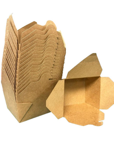 Scatola Pieghevole in Carta Kraft per Asporto, Contenitore Alimentare Monouso per Pasticceria, Biscotti, Torte, Ristoranti e Catering - Product Image 1