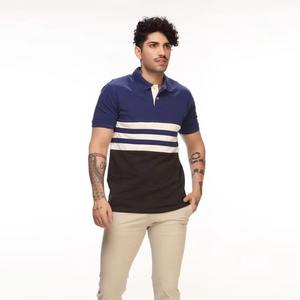 2025 hommes pour Polo T-Shirt à la mode couleur unie nouvelle tendance conçu tissu tricoté écologique plaine teint Technique - Product Image 1