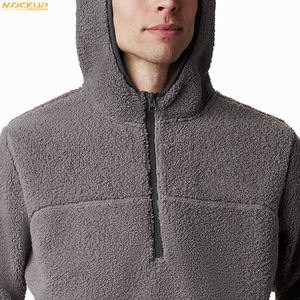 Pakistan Made Men's <b>Sherpa</b> <b>Hoodies</b> Half Zip Full Sleeves Hooded Casual Winter Street Wear Sweatshirts for Gents - Product Image 5