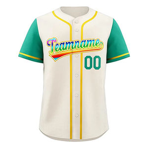 Camiseta de béisbol cosida con número de nombre personalizado para hombre, ropa deportiva barata con características transpirables - Product Image 1