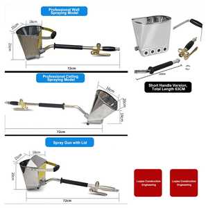 Pistolet à mortier à 4 buses, pulvérisateur de ciment et de stuc, outil de revêtement mural en alliage d'aluminium pour la construction - Product Image 2