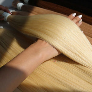 Precio al por mayor Extensiones de cabello a granel Sedoso y sin derramamiento Doble ahogamiento 100 gramos Colores claros 26 pulgadas - Product Image 1