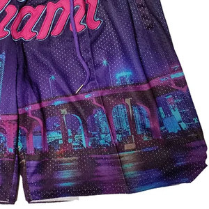 Shorts de basketball pour hommes en mesh imprimé avec poches, style streetwear hip-hop, grandes tailles, séchage rapide, respirant, coupe décontractée - Product Image 6