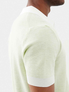 T-shirt en maille pour homme à manches courtes, col ouvert, décontracté, hiver, personnalisé, rose, 100% coton, anti-rétrécissement - Product Image 4