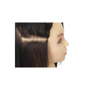 Perruque coupée BG111 en cheveux humains 100% de haute qualité, tête de mannequin tout-en-un pour l'entraînement au tressage de cheveux, style lisse - Product Image 5