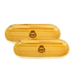 Plateau de service ovale en bois à un seul niveau, minimaliste et élégant, passe au lave-vaisselle, écologique, fait à la main, portable, décoration de cuisine. - Product Image 3