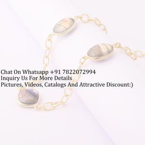 Modern Jewelry Genuine Fire Labradorite & Freshwater Pearl Bezel Setting <b>Necklace</b> Brass <b>Long</b> Layer Multi Station <b>Chain</b> <b>Necklaces</b> - Product Image 3