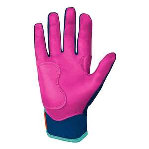 New Design 2025 Customized Leather Softball Baseball <b>Batting</b> Gloves Ambidextrous Breathable Hook Loop Closure Durable for Adults - Product Image 5