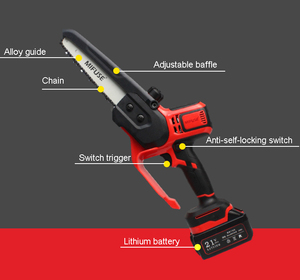 Motosierra Eléctrica Inalámbrica a Batería con Características <span class=keywords><strong>de</strong></span> Seguridad para Trabajos Profesionales <span class=keywords><strong>de</strong></span> Carpintería y Silvicultura - Product Image 2