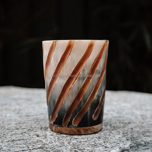 Cuerno de Búfalo de gran calidad, vasos de vidrio grandes, cuerno natural, cuerno Vikingo, productos de gama alta de la India por RF Crafts - Product Image 4