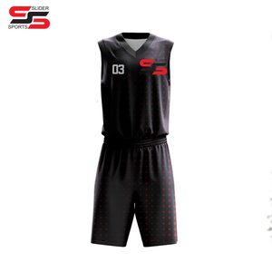 Uniformes de baloncesto ligeros de poliéster 100% personalizados de buena calidad con colores y logotipo personalizados, ropa deportiva al mejor precio - Product Image 1