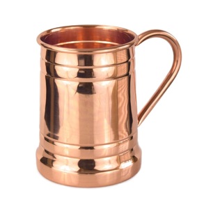 Jarra de cerámica hecha a mano de cobre puro 100%, taza de cerveza helada de 18 oz con forro de cobre pulido - Product Image 1