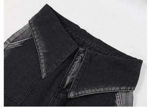 Venta al por mayor Top Loose Fit Straight Leg Denim Jeans Baggy Wide Leg Plain Pants Jeans para hombres - Product Image 4