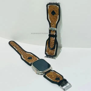 Correas de reloj compatibles con diseños personalizados occidentales de piel auténtica pintada a mano, los mejores accesorios de regalo con estilo - Product Image 3