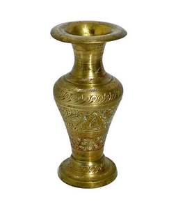 Vase à fleurs européen de luxe en laiton du milieu du siècle Accessoire décoratif de mariage de table moderne pour l'église chrétienne de Noël - Product Image 2