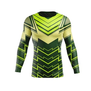 Camiseta de Compresión de Manga Larga para Hombre, Personalizada de Alta Calidad, Ropa Deportiva OEM, Sublimación, UPF50+, Secado Rápido, Camiseta de Entrenamiento - Product Image 1