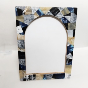 Cadre photo nacre verte avec incrustation de coquillages irréguliers Cadre photo fait main pour photos Cadre vadrouille élégant pour la décoration intérieure - Product Image 4