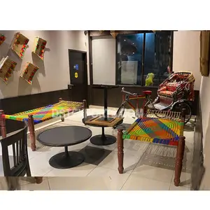 Punjabi villaggio tema Manje per arredamento ristorante tradizionale cultura Punjabi decorazioni a tema Punjabi oggetti di scena decorazione a tema per eventi