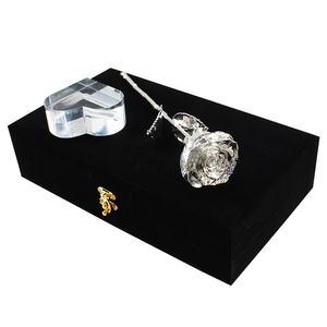 24K chapado en oro puro flor Rosa símbolo de amor 24K oro rosa con excelente caja de regalo + certificado de autenticidad - Product Image 3